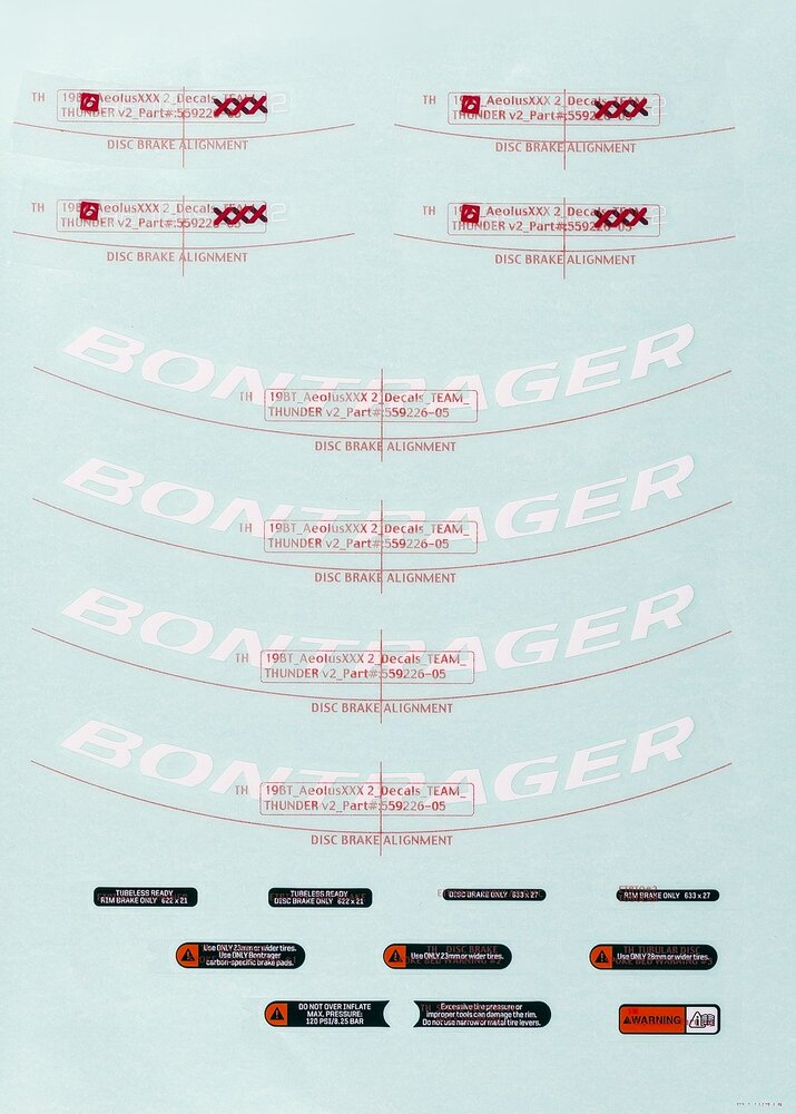Bontrager Decal Bontrager Aeolus XXX 2